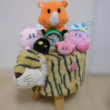 스툴 + 커비와 봉제 인형 시계 [ 6점 묶음 판매 ]