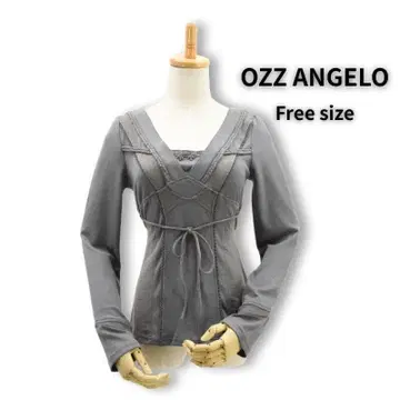 미사용품 오즈 앙제 코드 디자인 V넥 니트 티셔츠 프리 사이즈