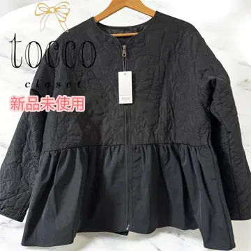 tocco closet 플라워 퀼팅 타프타 숏코트 미사용 새상품