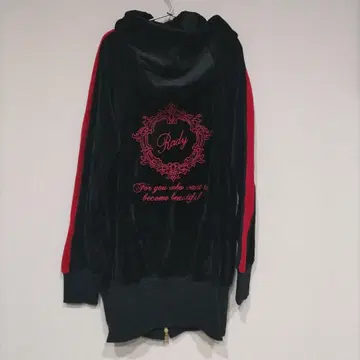 새상품 미사용품 Rady 블랙 벨로아 롱 후드티