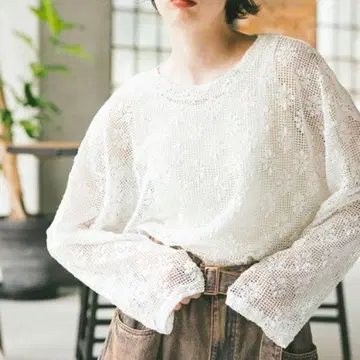 레이스 자카드 풀오버