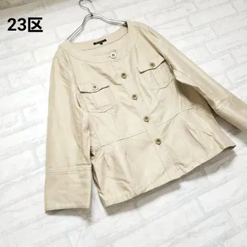 23구 노카라 자켓 베이지