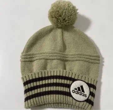 아디다스 니트 모자 모자 꽁지 베이지 브라운