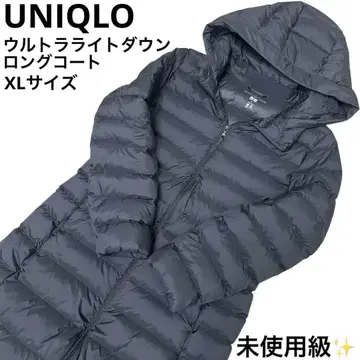 미사용급 유니클로 UNIQLO 울트라 라이트 다운 롱 코트 블랙