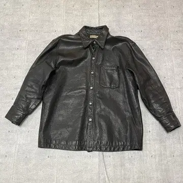 INISIDE OUT 블랙 가죽 셔츠 자켓 인사이드 아웃