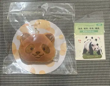 팬더 마스코트 봉제 인형 참 스티커 어드벤처 월드