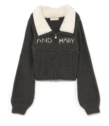 andmary Mary logo zip tops GRAY