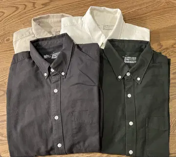 무인양품 워싱 옥스 버튼 다운 긴팔 셔츠 L 사이즈 4개 세트