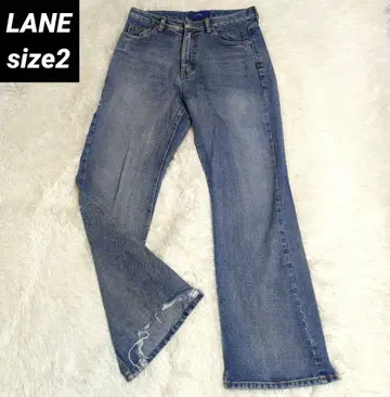 [ LANE ] 레인 스트레이트 데님 데미지 y2k