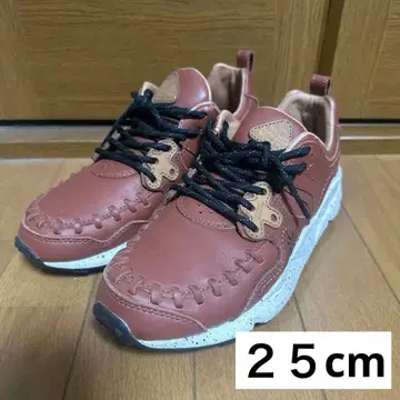 Flower mountain 25cm 브라운 가죽 스니커즈
