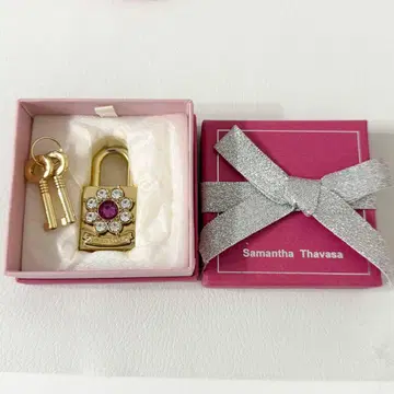 사만다 타바사 자물쇠 백참 반짝이는 비쥬 핑크