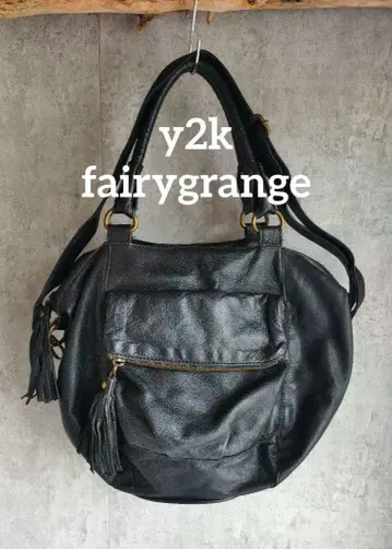 페어리 그런지 y2k 숄더백 프린지 2way 소프트 가죽