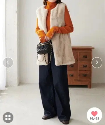 DISCOAT 퍼 베스트 미사용 새상품