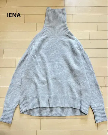 IENA 이에나 AQUA 하이넥 와이드 풀오버 니트 캐시미어 울