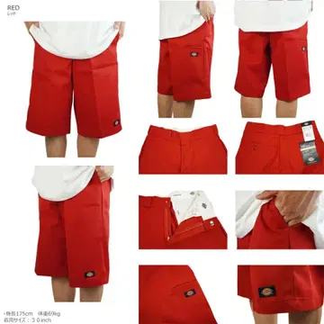 Dickies 레드 숏팬츠 31