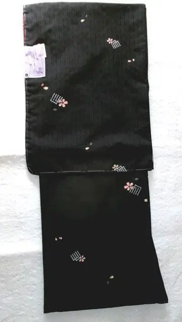 이중 워셔블 기모노 블랙 베이스 토비 패턴 L 사이즈