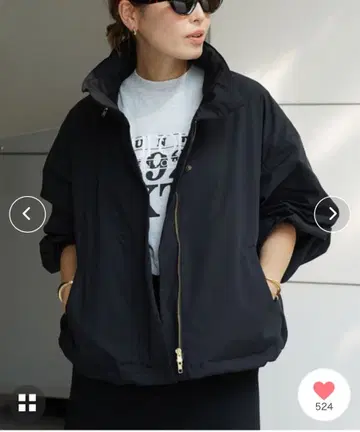 WASHED STAND ZIP 블루종