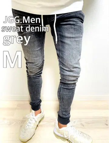 JGG.Men 제깅맨 맨투맨 데님 스키니 팬츠 gm