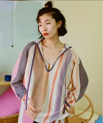 PAMM 지성의 스트라이프 메쉬 후디 PAMM