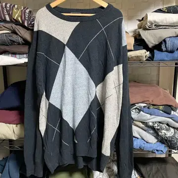미국 빈티지 의류 DOCKERS 다커스 기하학 패턴 스웨터 XXL