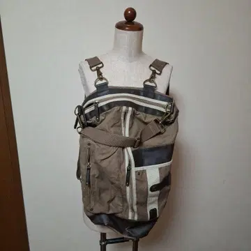 브라운 캔버스 숄더백