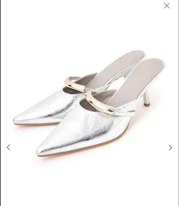 aimeine 골드 모티브 포인티드 뮬 실버 [ L ]