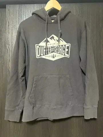 더퍼 후드 부착 후드티 차콜 그레이