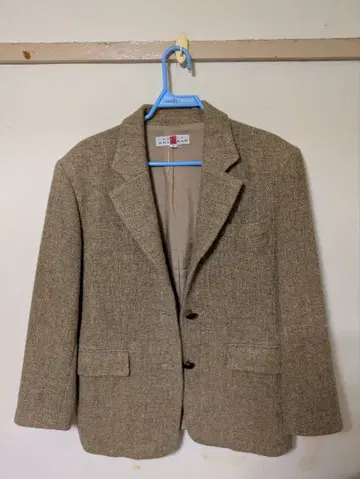 해리스 트위드 100% 울 테일러드 자켓