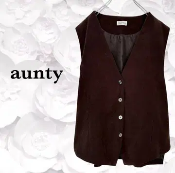 [안티] 베스트 브라운 V넥 레트로 슬리브리스 가을/겨울