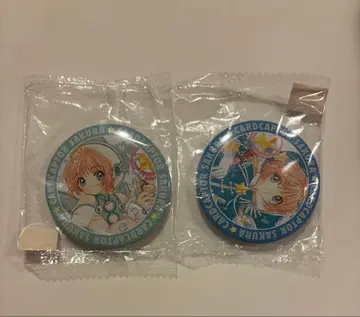 미개봉 새상품 카드캡터 사쿠라 원화전 캔뱃지 애니카푸 표지 그림