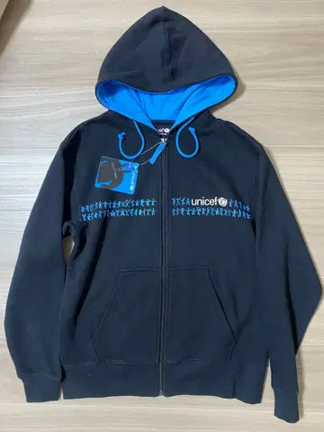 unicef 유니세프 후드티 블랙 파랑 기업 새상품 레어