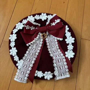 베이비더스타즈 샤인브라이트 베레모 레이스와 리본