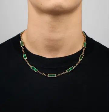 ky9jm Malachite Barlink Necklace