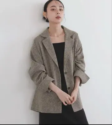 [ 새상품급 ] 썸머 트위드 테일러드 자켓 LIAN 브라운 완판템