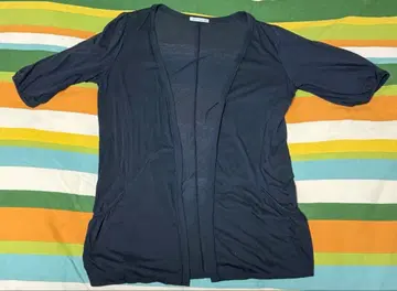 [ 새상품급 ] SPORTIFF 프론트 오픈카디건 M 네이비 블랙