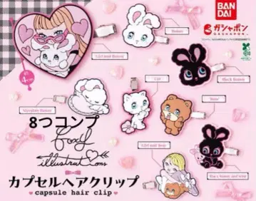 foxy illustrations 캡슐 헤어 클립 가챠 새상품 8개