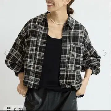 [ IENA/25AW ] 셔링 체크 숏 셔츠