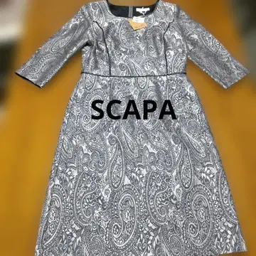 SCAPA 페이즐리 무늬 7부 소매 원피스