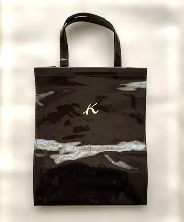 키타무라 에나멜 토트백 다크 브라운