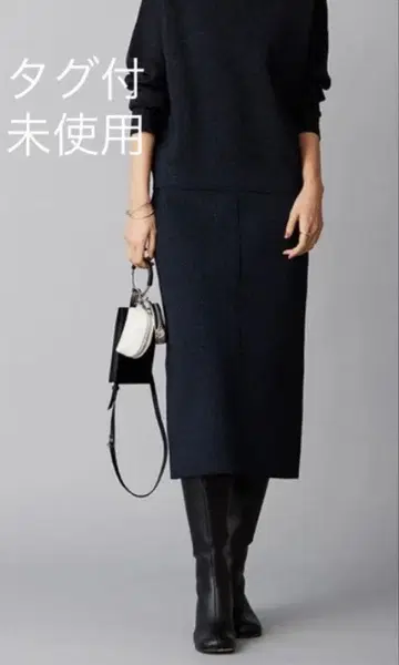 [택 포함 icb] 워셔블 샤이니 스무스 니트 스커트