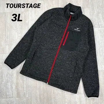 [투어 스테이지] 풀 집업 블루종 플리스 3L 사이즈 블랙 골프