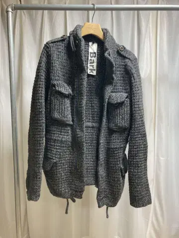 Bark 남성용 니트 자켓 M65 사이즈 XS(일본 사이즈 M)