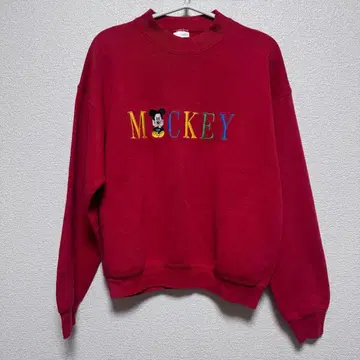 레어 90s DISNEY 미키마우스 맨투맨 파랑 팬츠 자수