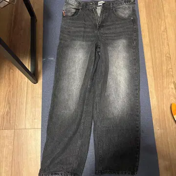 9090store 다크 그레이 데님 청바지