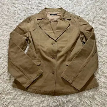 베이지 테일러드 자켓 허리 벨트 포함 M