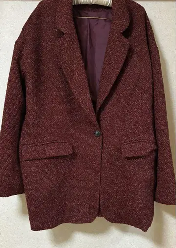 mideal 트위드 오버 자켓