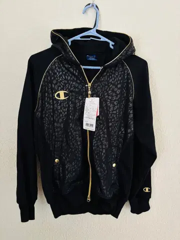 Champion 레오파드 무늬 후드 부착 저지