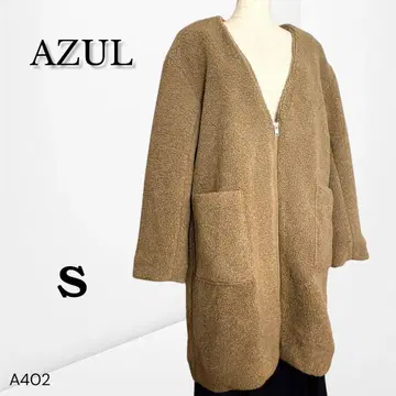 [ 아줄바이마우지 ] 보아 노카라 코트 심플 베이지 S