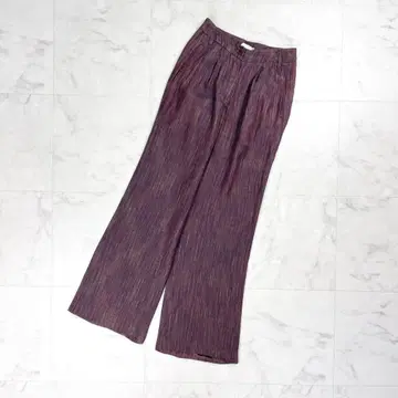 로메오 질리 세미 와이드 린넨 팬츠 슬랙스 브라운 사이즈 60-88