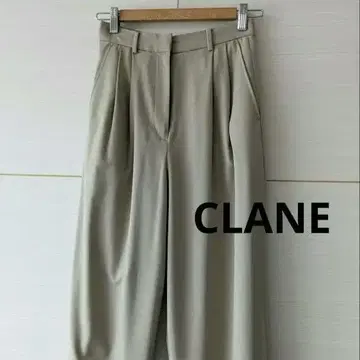 [ 새상품급 ] CLANE 클라네 테이퍼드 턱 팬츠 베이지 사이즈 1
